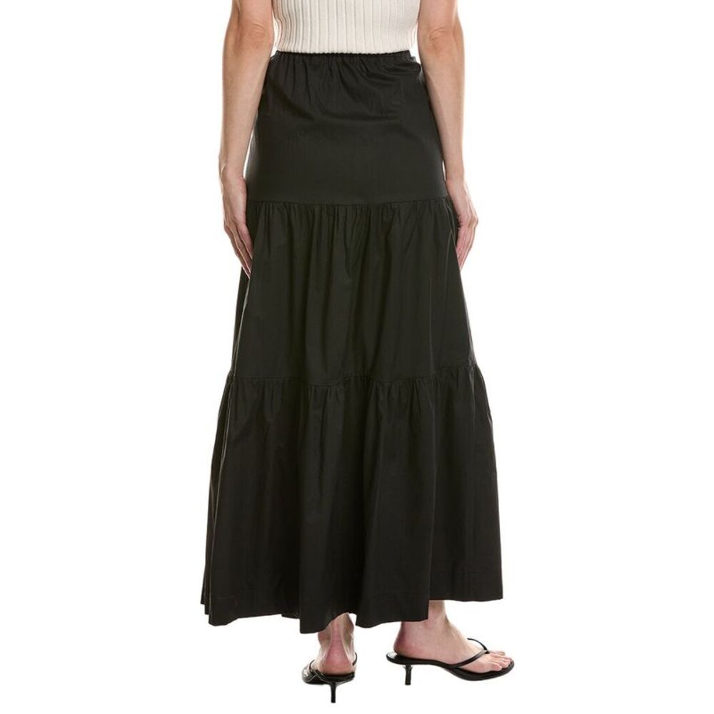 Nia Womens  Cora Tiered Maxi Skirt, Black - Picture 2 of 3